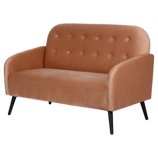 Galileo Διώφυλλος καναπές σε απόχρωση καμηλό, από ύφασμα με υφή βελ...