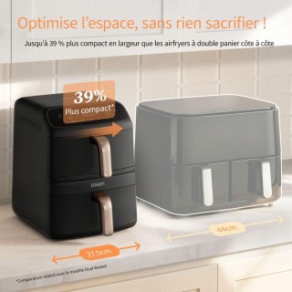 Cosori  Φριτέζα Αέρος Air Fryer  8.5lt με Οθόνη Αφής 2630W  Μαύρη μ...