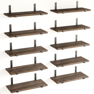 BAKAJI Σετ 10 Ξύλινα Ράφια Δρυς για τον Τοίχο Εξοικονόμηση Χώρου 4... BAKAJI Σετ 10 Ξύλινα Ράφια Δρυς για τον Τοίχο Εξοικονόμηση Χώρου 4...