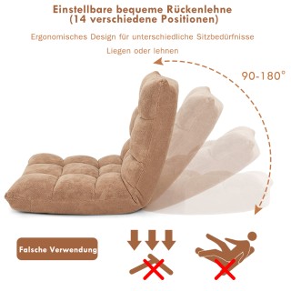 Costway Καρέκλα Δαπέδου με Πλάτη Ξαπλώστρα από Κοραλλένιο Βελούδο ... Costway Καρέκλα Δαπέδου με Πλάτη Ξαπλώστρα από Κοραλλένιο Βελούδο ...