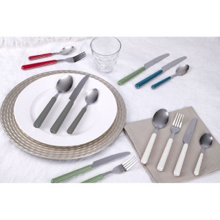 Galileo Σετ 24 μαχαιροπίρουνα από ανοξείδωτο χάλυβα με λαβή στο χρώ...