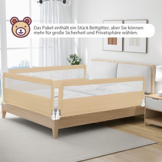 Costway 180 εκ. Μπεζ Πτυσσόμενο Κάγκελο Κρεβατιού με Ζώνες Ασφαλεία... Costway 180 εκ. Μπεζ Πτυσσόμενο Κάγκελο Κρεβατιού με Ζώνες Ασφαλεία...