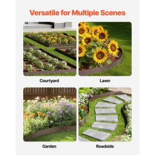 VEVOR Ατσάλινη Περιμετρική Επένδυση Τοπίου 5 Τεμάχια 39 x 4in Ανθεκ...