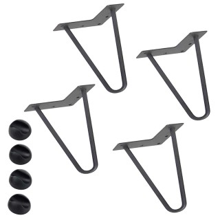 BAKAJI 4x Πόδια Τραπεζιού Πόδια Επίπλων Καναπέ 15εκ Μεταλλικά Σύγχρ...