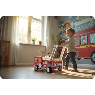 Ξύλινο Περπατούρα Πυροσβεστικό Όχημα RK-873 Ricokids