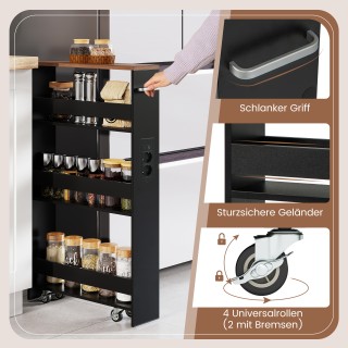 Costway Καρότσι Αποθήκευσης Λεπτό 13 cm με Σταθμό Φόρτισης, 4 Επιπέ... Costway Καρότσι Αποθήκευσης Λεπτό 13 cm με Σταθμό Φόρτισης, 4 Επιπέ...