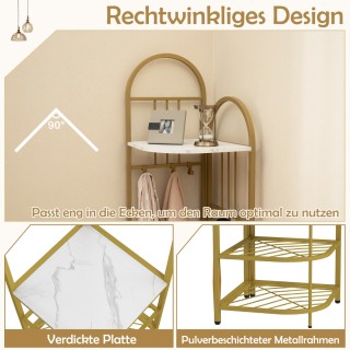Costway Πολυλειτουργική Γωνιακή Κρεμάστρα Ρούχων με Ράφι Παπουτσιών... Costway Πολυλειτουργική Γωνιακή Κρεμάστρα Ρούχων με Ράφι Παπουτσιών...