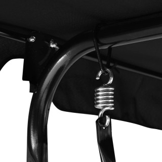 Costway  Τριθέσια κούνια κήπου με σκίαστρο Μαύρο 170 x 110 x 153 εκ...