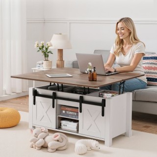 VEVOR Αγροτικό Τραπεζάκι Σαλονιού με Ανυψούμενη Επιφάνεια KFZ394INC...