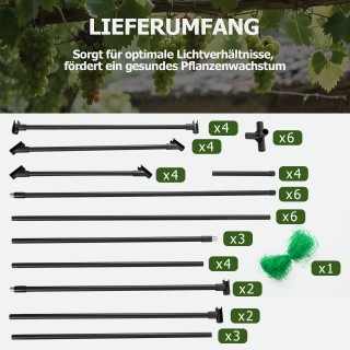 Costway Κιγκλίδωμα Αναρρίχησης για Κήπο 200 x 150 x 197 cm GT4463DK