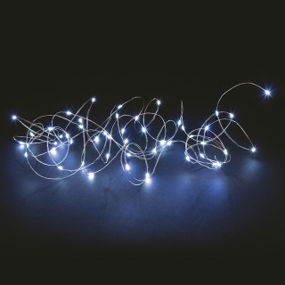 Galileo Φωτοσειρά 30 MicroLED με Μπαταρία Ψυχρό Λευκό για Εσωτερική...