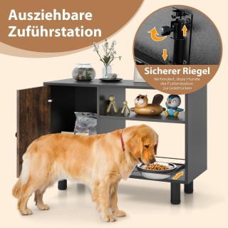 Costway  Ρυθμιζόμενος Σταθμός Σίτισης Κατοικιδίων με Αποθηκευτικό Χ...