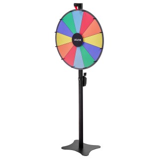 VEVOR Τροχός Τύχης 610 mm με Βάση, 12 Θέσεις, Ρυθμιζόμενο Ύψος, Πίν...