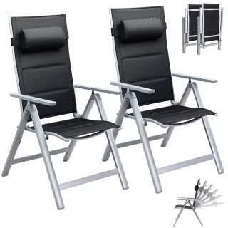 BAKAJI Σετ 2 Καρέκλες Κήπου Αλουμινίου Υψηλής Πλάτης Επιπλέον Επένδ... BAKAJI Σετ 2 Καρέκλες Κήπου Αλουμινίου Υψηλής Πλάτης Επιπλέον Επένδ...