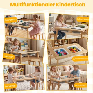 Costway Σετ Τραπέζι Δραστηριοτήτων με Αίσθηση και Παιχνίδι, Περιλαμ...