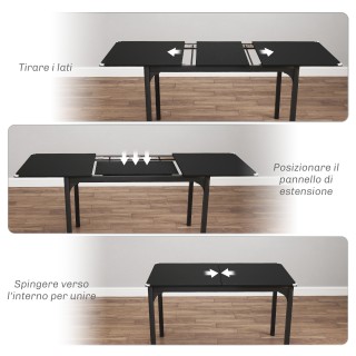 HOMCOM Επεκτεινόμενο Τραπέζι 4-6 Θέσεων από 120-160 εκ με Ατσάλινα ... HOMCOM Επεκτεινόμενο Τραπέζι 4-6 Θέσεων από 120-160 εκ με Ατσάλινα ...