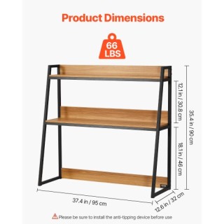 VEVOR Διπλή Ραφιέρα Γραφείου 95 x 32 x 90 cm για Οργάνωση Χώρου Εργ... VEVOR Διπλή Ραφιέρα Γραφείου 95 x 32 x 90 cm για Οργάνωση Χώρου Εργ...