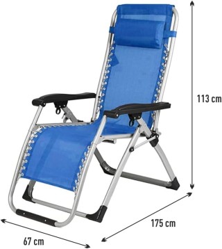 BAKAJI Καρέκλα Κήπου Πολυθρόνα Χαλάρωσης Πτυσσόμενη Μεγάλη Μηδενικ... BAKAJI Καρέκλα Κήπου Πολυθρόνα Χαλάρωσης Πτυσσόμενη Μεγάλη Μηδενικ...