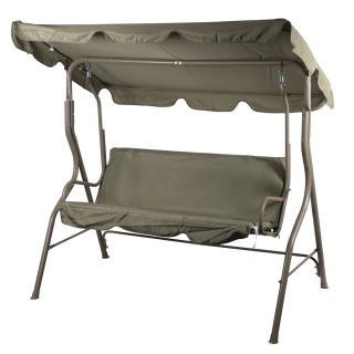 Galileo Κήπος κούνια Est 3 θέσεων από ανθρακοχάλυβα με πράσινη ομπρ...