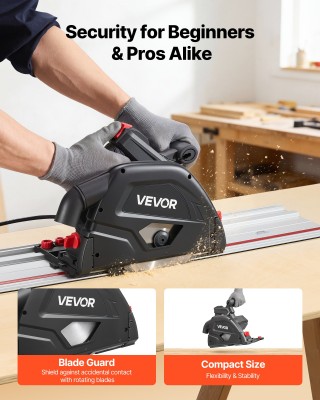 VEVOR Σετ Βυθιζόμενης Σέγας 165.1 mm με Δίσκο 48 Δοντιών, Ρύθμιση Γ...