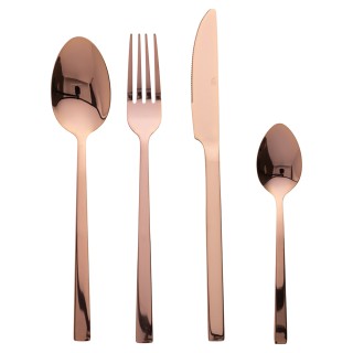 Villa dEste Home Σετ 24 Γυαλιστερές Χάλκινες Ανοξείδωτες Ποδιές Lex...