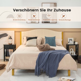 Costway κομοδίνο 2 επιπέδων με συρτάρι, βοηθητικό τραπέζι ξύλινο 40...