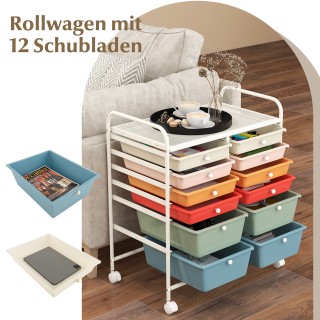 Costway Καρότσι με 12 Στοιβαζόμενα Συρτάρια και Μεταλλικό Πλαίσιο σ... Costway Καρότσι με 12 Στοιβαζόμενα Συρτάρια και Μεταλλικό Πλαίσιο σ...