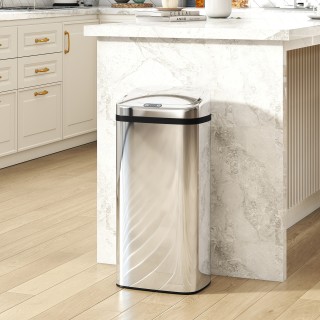 HOMCOM Κάδος Απορριμμάτων 40L με Αισθητήρα για Αυτόματο Άνοιγμα και...