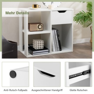 Costway Λευκή Ξύλινη Βιβλιοθήκη με Συρτάρι και 3 Ράφια 60 x 30 x 53... Costway Λευκή Ξύλινη Βιβλιοθήκη με Συρτάρι και 3 Ράφια 60 x 30 x 53...