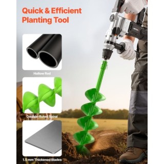 VEVOR Τρυπάνι Γης 3.94 x 31.1 in για Φυτεύσεις και Τρύπες Στύλων LX... VEVOR Τρυπάνι Γης 3.94 x 31.1 in για Φυτεύσεις και Τρύπες Στύλων LX...