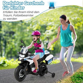 Costway Ηλεκτρική Μοτοσικλέτα Αστυνομίας για Παιδιά με Μπαταρία 12V...