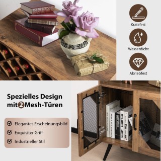 Costway Vintage ντουλάπι κρασιού με αφαιρούμενη θήκη κρασιών, μπαρ ... Costway Vintage ντουλάπι κρασιού με αφαιρούμενη θήκη κρασιών, μπαρ ...