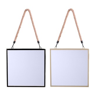 Σετ Καθρέφτες Τοίχου 2 τμχ Χρυσό και Μαύρο 30x30cm Urban Living 53451 Σετ Καθρέφτες Τοίχου 2 τμχ Χρυσό και Μαύρο 30x30cm Urban Living 53451