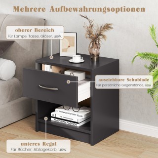 Costway Κομοδίνο με Κλασική Γοητεία και Λειτουργικότητα HU10887GR Costway Κομοδίνο με Κλασική Γοητεία και Λειτουργικότητα HU10887GR