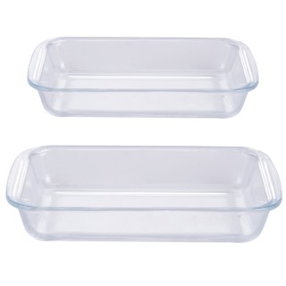 Galileo Δύο ορθογώνια ταψιά φούρνου από βοριοπυριτικό γυαλί SChef 5... Galileo Δύο ορθογώνια ταψιά φούρνου από βοριοπυριτικό γυαλί SChef 5...