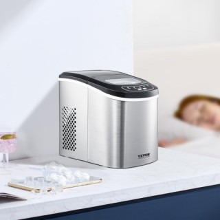 VEVOR Φορητή Παγομηχανή με Αυτοκαθαρισμό και Καλάθι ZDBTMSZBJTMS0OU...