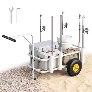 VEVOR Καρότσι Ψαρέματος Παραλίας 90,7 kg με Ατσάλινο Σκελετό, Ρόδες... VEVOR Καρότσι Ψαρέματος Παραλίας 90,7 kg με Ατσάλινο Σκελετό, Ρόδες...