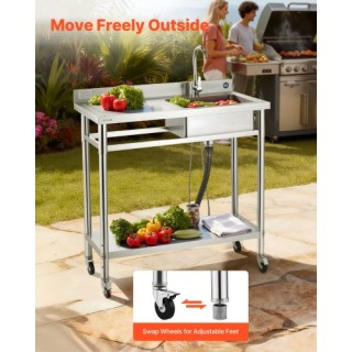 VEVOR Ρολάκι Επαγγελματικός Νεροχύτης Ανοξείδωτος Ατσάλινος με Φωτι... VEVOR Ρολάκι Επαγγελματικός Νεροχύτης Ανοξείδωτος Ατσάλινος με Φωτι...