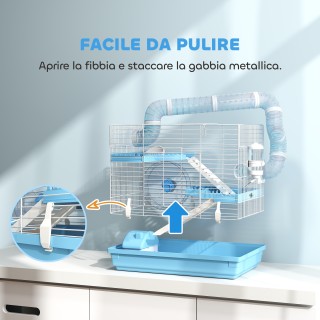 PawHut Κλουβί για χάμστερ με 3 επίπεδα με σπιτάκι, τροχό, μπολ για ... PawHut Κλουβί για χάμστερ με 3 επίπεδα με σπιτάκι, τροχό, μπολ για ...