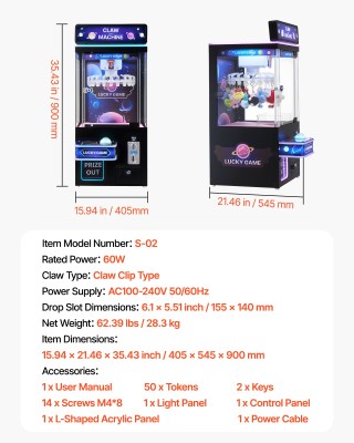 VEVOR Μεσαίου Μεγέθους Μηχάνημα Δώρων με Φώτα & Ήχο - Μαύρο-Μωβ ZXW... VEVOR Μεσαίου Μεγέθους Μηχάνημα Δώρων με Φώτα & Ήχο - Μαύρο-Μωβ ZXW...