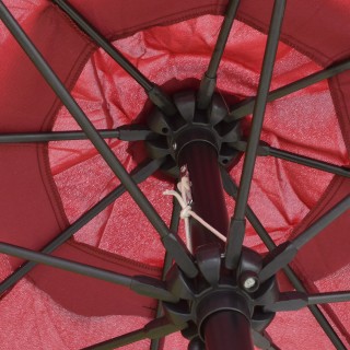 Outsunny Στρογγυλή και Ρυθμιζόμενη Ομπρέλα με Μανιβέλα, από Πολυεστ...