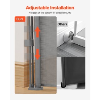 VEVOR Επεκτάσιμη Παιδική Πύλη 87 εκ., Έως 280 εκ., Γκρι Μεταξένιο Υ... VEVOR Επεκτάσιμη Παιδική Πύλη 87 εκ., Έως 280 εκ., Γκρι Μεταξένιο Υ...