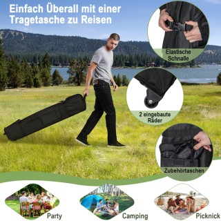 Costway Αναδιπλούμενη Τέντα Εξωτερικού Χώρου 305 x 305 cm Μαύρη NP1...