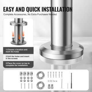 VEVOR Κουπαστές 80cm για Εξωτερικά Σκαλοπάτια με 2 Σταυρούς για Βε... VEVOR Κουπαστές 80cm για Εξωτερικά Σκαλοπάτια με 2 Σταυρούς για Βε...