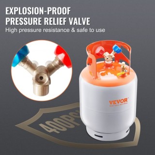 VEVOR Ανάκτηση Ψυκτικού 50lb Δεξαμενή 400 PSI Y Βαλβίδα LMHSGWFDK50...