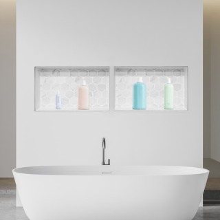 VEVOR Εντοιχισμένο Ράφι Μπάνιου Διπλής Χρήσης 40.6 x 81.3 cm SLLYBK... VEVOR Εντοιχισμένο Ράφι Μπάνιου Διπλής Χρήσης 40.6 x 81.3 cm SLLYBK...