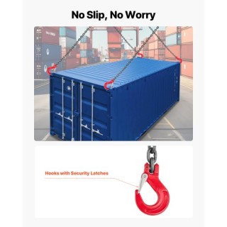 VEVOR Αλυσίδα Ανύψωσης 6,3mm x 1,5m με 4 Άγκιστρα Grab, Βαρέως Τύπο... VEVOR Αλυσίδα Ανύψωσης 6,3mm x 1,5m με 4 Άγκιστρα Grab, Βαρέως Τύπο...