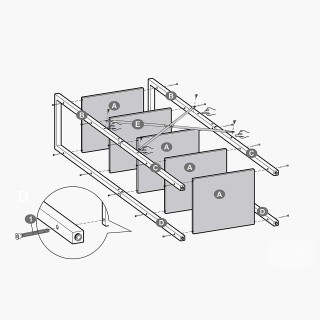 VASAGLE Βιβλιοθήκη 5 επιπέδων , Καφέ Ρουστίκ και Μαύρο, 60 x 30 x 1...
