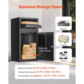 VEVOR Κουτί Παράδοσης Δεμάτων 35.8 in με Κλειδαριά Εξωτερικού Χώρου... VEVOR Κουτί Παράδοσης Δεμάτων 35.8 in με Κλειδαριά Εξωτερικού Χώρου...