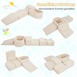 Costway Σετ 5 Τεμαχίων Αφρώδη Οικοδομικά Μπλοκ με Λακκούβα Μπάλας &...